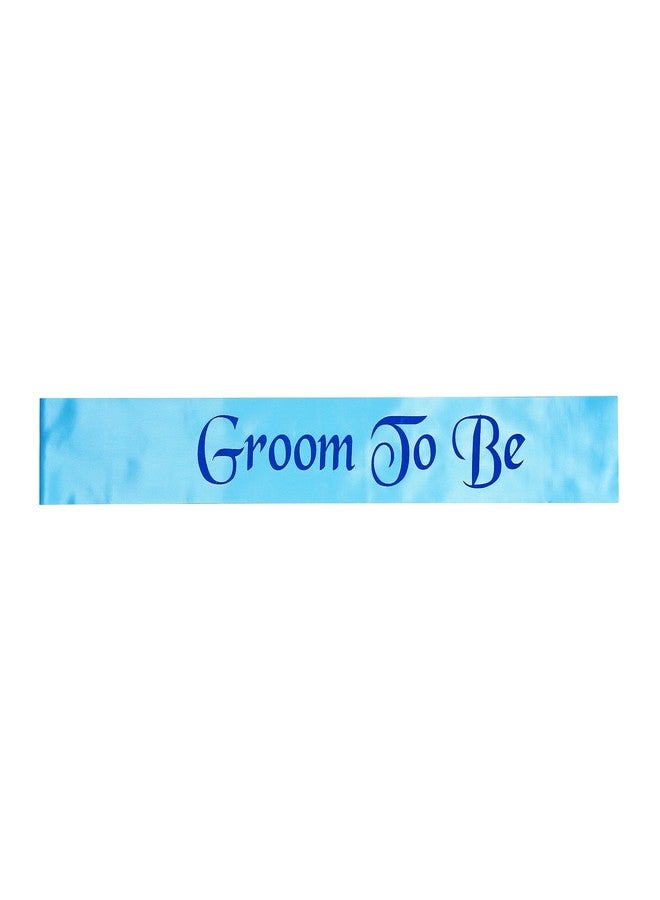 Decofy Groom To Be Sash & King Crown For Boys & Men's | Perfect for bachloratte Party | Groom to Be Sash For Pre Wedding Shoot -Blue (2 pc) - Image 4